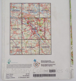 KL Nederlandse leger Topografische kaart 46 Gennep 1:50 000 - 72 x 57 cm - origineel