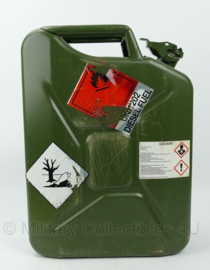 Metalen KL Defensie Diesel Jerrycan 20- liter - topstaat -  origineel!