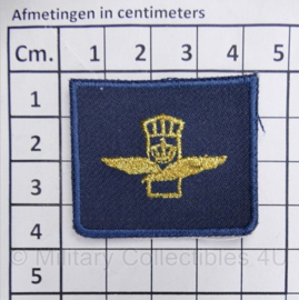 KLU Koninklijke Luchtmacht Luchtvaart Beveiliger brevet stof - blauw - 3,5 x 4 cm - origineel