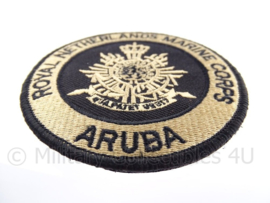 KM Koninklijke Marine, Korps Mariniers Aruba embleem "Royal Netherlands Marine Corps Aruba" - met klittenband - diameter 9 cm