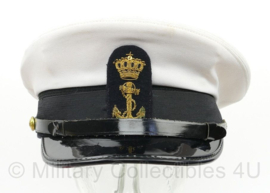 Koninklijke Marine platte pet 1957 met extra tropen khaki overtrek - maat M/57 cm - origineel