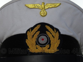 WO2 Duitse Kriegsmarine U boot officier schirmmutze wit - maat 57 t/m 60