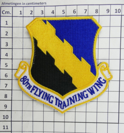 USAF US Air Force 80th Flying Training Wing patch met klittenband - 9 x 9 cm - origineel
