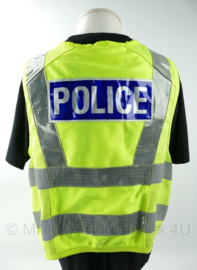 British Police fluorgeel kogelwerend vest hoes zonder ballistische inhoud - met MOLLE  lussen - maat Large - origineel