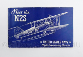 WO2 US Army Meet The N2S United States Navy Flight Preporatory Schools - 18,5 x 11,5 cm - origineel jaren 40