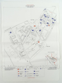 KL Landmacht NATO SFOR missie kaart BUTMIR camp plan for visitors May 30, 2001 - afmeting 42 x 30 cm - origineel