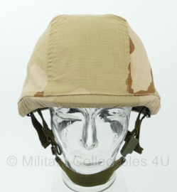 KL Nederlandse leger M92 M95 ballistische helm met proefmodel Desert camo overtrek - maat Small - gebruikt - origineel