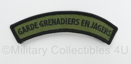 KL Nederlandse leger Garde Grenadiers en Jagers straatnaam - 10,5 x 3 cm - origineel