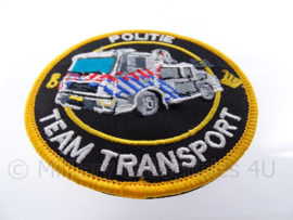 Nederlandse Politie Team Transport embleem - met klittenband - diameter 9 cm