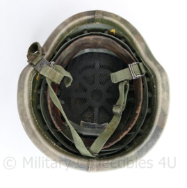 Korps Mariniers Composiet helm M92 M95 helm met overtrek - helm met parasluiting - maat Medium - gedragen - origineel
