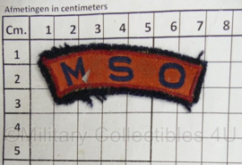 Britse leger MSO Medical Support Officer shoulder title - 7 x 2,5 cm - origineel