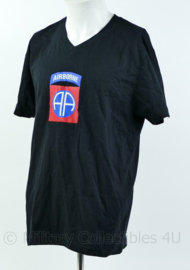 T shirt zwart - met opdruk US 82nd Airborne Division - maat  XL of XXL