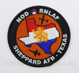 RNLAF Royal Netherlands Air Force Sheppard AFB Texas AirForceBase Texas patch met klittenband - diameter 9 cm - origineel