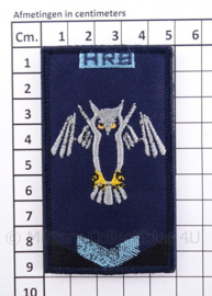 KMAR Koninklijke Marechaussee embleem "HRB Hoog Risico Beveiliging" - met klittenband - afmeting 5 x 9 cm