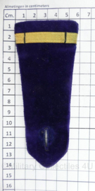 Militaire Marine epauletten PAAR blauw fluweel - 14 x 6 cm - origineel