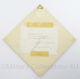 KL Landmacht wandbord/tegeltje Intendance Eenheid - 645 WKTR 41 Bevocie en 828 afvdet - afmeting 15 x 15 cm - origineel