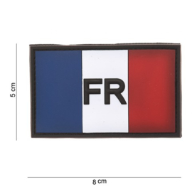 Uniform landsvlag Frankrijk Embleem 3D PVC - met klittenband - 8 x 5 cm