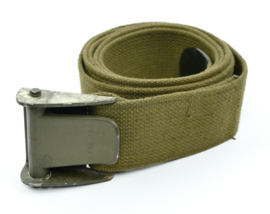 Zware US Army  groene webbing equipment strap  - maker Lite Industries INC - 177 x 5 cm - origineel