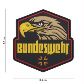 Embleem 3D PVC met klittenband - Bundeswehr Full Colour - 8,5 x 8,5 cm.