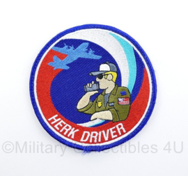 KLU Koninklijke Luchtmacht Herk Driver arm embleem met klittenband - diameter 10 cm - origineel