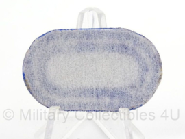 WO2 US Oval wing klein formaat - donkerblauw met blauwe rand - afmeting 2,5 x 4 cm - replica