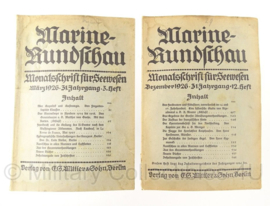 Boek Marine Rundschau - 1926 - set van 2 boeken - origineel