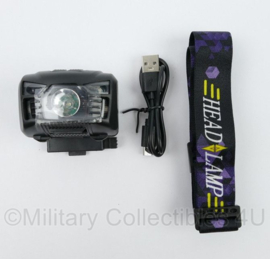 Tactical LED lamp voor op de NVG mount op de helm en met hoofdband - BLACK - nieuw gemaakt