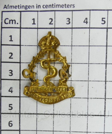 Canadese WO2 cap badge Royal Canadian Army Medical Corps - Kings Crown - 4,5 x 3 cm - origineel