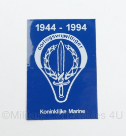 KM Koninklijke Marine Oorlogsvrijwilliger 1944 -  1994 sticker - 9 x 6 cm - origineel