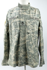 US Army Coat Army Combat uniform ACU camo BDU jacket First Sergeant Rhodes - 10th Mountain Div / 2nd Cavalry Regiment - maat Large Regular = 7080/0414 - gedragen - origineel