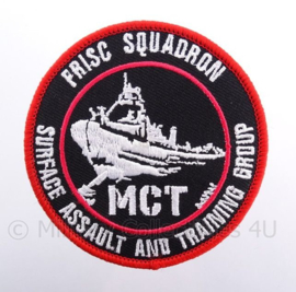 KM Koninklijke Marine, Korps Mariniers Frisc Sqaudron MCT embleem "surface assault and training group" - met klittenband -diameter 9 cm