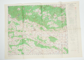 WW2 British War Office map 1944 Central Europe Nordhausen (met locatie concentratiekamp) - 88 x 63,5 cm - origineel