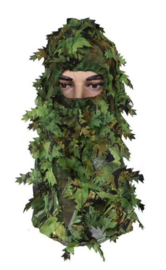 Ghillie gelaatsmasker Face mask - leaf camo groen