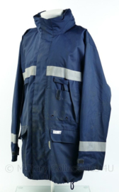 KM Koninklijke Marine Sioen parka - doorwerkjas met voering - donkerblauw - maat Large - gedragen - rits stroef - origineel