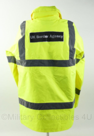 Britse politie parka MET warm ondervest UK Border Agency - geel reflecterend - maat Small tm. XL  - origineel