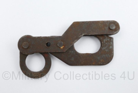 Vintage antieke metalen hijshaak - 13 x 6,5 cm - origineel