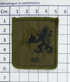 KL Nederlandse leger 40 Natresbataljon borstembleem - met klittenband - 5 x 5 cm - origineel