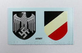 Heer / Wehrmacht decal paar - Adelaar(grijs) en schild