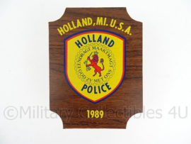 Wandbord Holland Police Department, Michigan U.S.A. - origineel