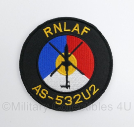 KLU Koninklijke Luchtmacht RNLAF Royal Netherlands Air Force AS-532U2 embleem - met klittenband - diameter 9 cm