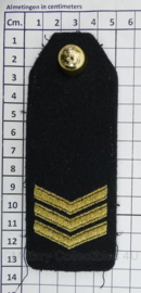 KMARNS Marine epauletten rang Sergeant van de Mariniers - 13 x 5 cm - origineel