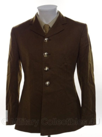 Britse leger uniform jas bruin/groen voorbeeld jas pasvorm - size 164-104-88- origineel