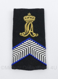 Kmar ENKELE epaulet zwart MA Militaire Academie - rang Marechaussee der 2e klasse - 9,5 x 5 cm -  origineel