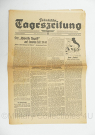 WO2 Duitse krant Frankische Tageszeitung nr. 43 21 februari 1944 - 47 x 32 cm - origineel