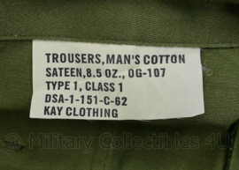 US Army replica Vietnam oorlog Kay Clothing US Army OG 107 suit Mans Cotton - X-Large - replica