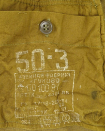 Russische uniform jas - khaki/bruin - maat 50/3 - origineel