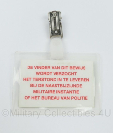 Open Dagen Klu Leeuwaren ID badge  2001 - origineel