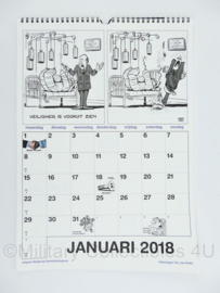 KLU Luchtmacht zeldzame kalender 2018 met tekeningen van Ton van Andel - 42,5 x 30 x 0,5 cm - origineel