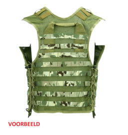 Tactical MOLLE vest zonder tassen - Marpat USMC Woodland Digital camo - verstelbare maat