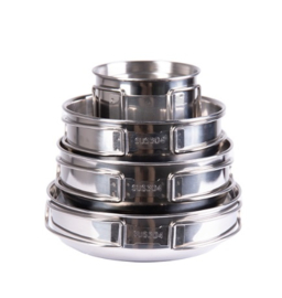 RVS 4 delige pannenset - nieuw gemaakt